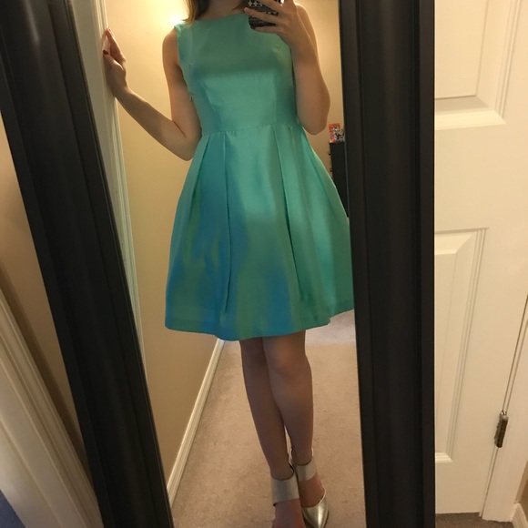 Mint Blueish Open Back Dress - Picture 3 of 7